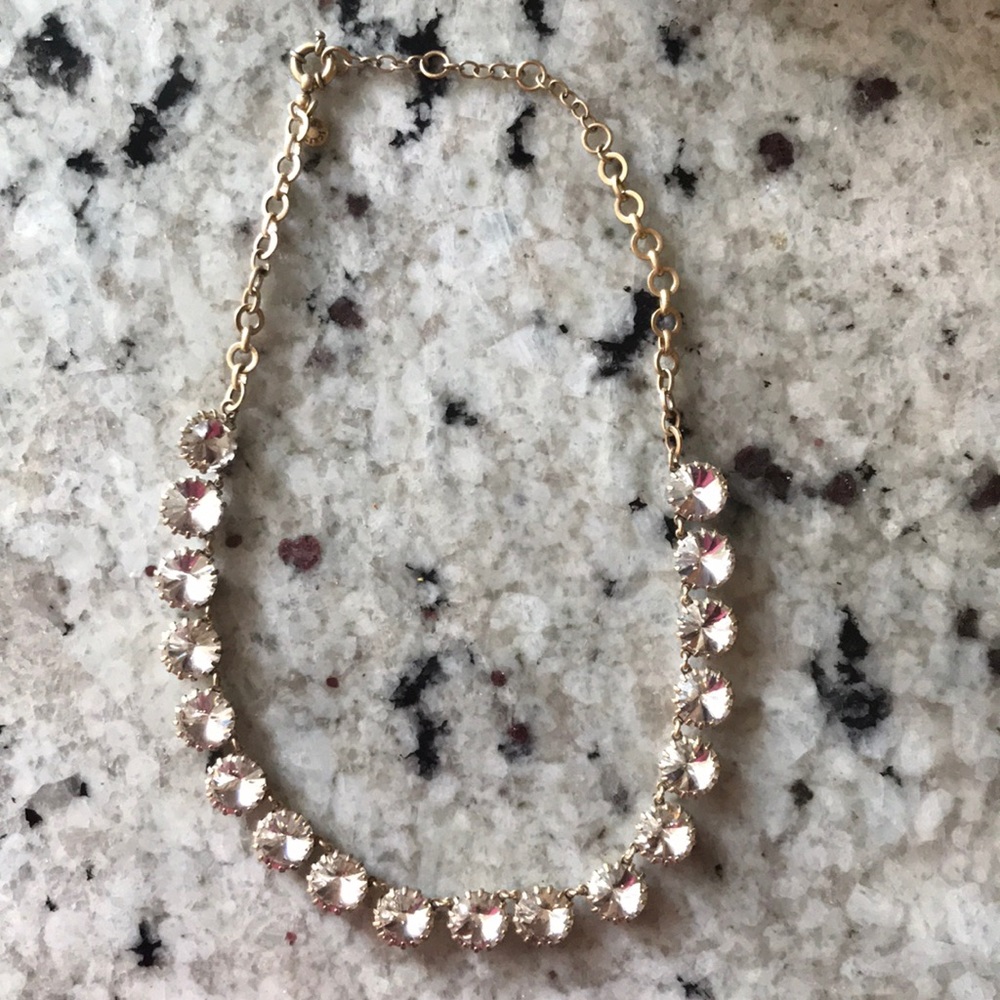 J. Crew brass plated crystal necklace